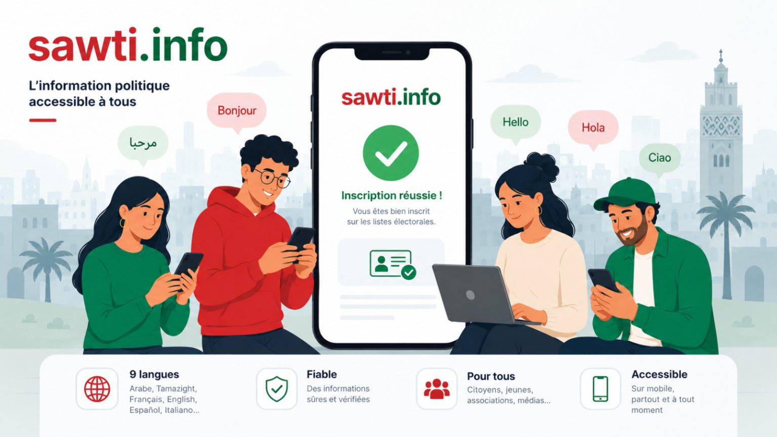 « Sawti » : une plateforme digitale multilingue pour rapprocher les citoyens de l’information politique