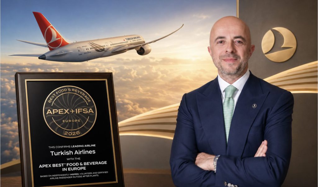 Turkish Airlines remporte pour la cinquième fois le prix APEX 2026 du meilleur service de restauration à bord en Europe